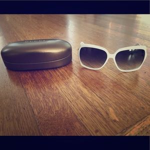 Authentic White Gucci oversized square sunglasses